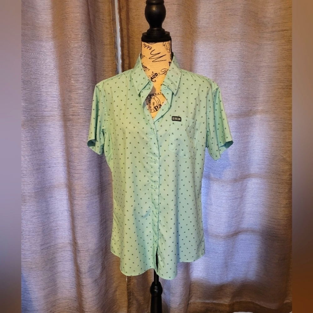 NWOT Dixxon women's Avery anchor button up shirt